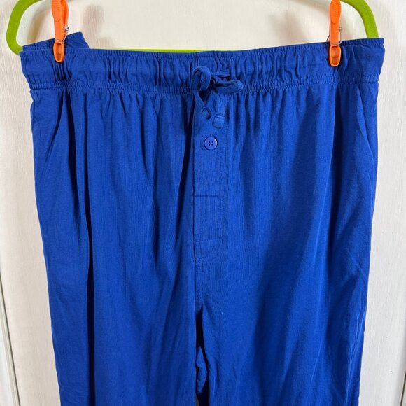 Fruit of the Loom Men’s Royal Blue Cotton Lounge Pants Size 3XL with Pocket - Picture 3 of 6